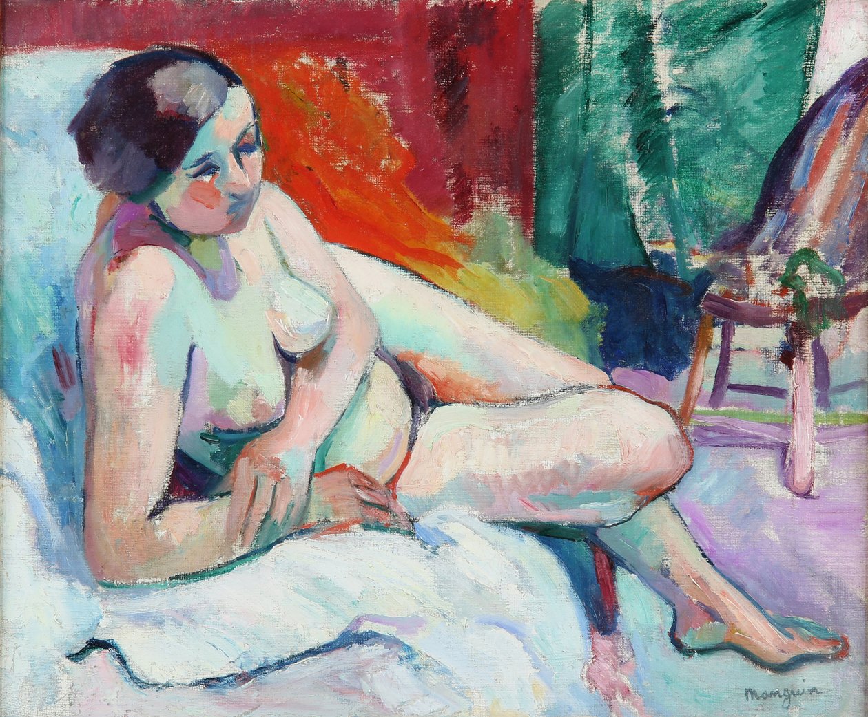 A cigány a stúdióban, 1906. alkotó: Henri Charles Manguin