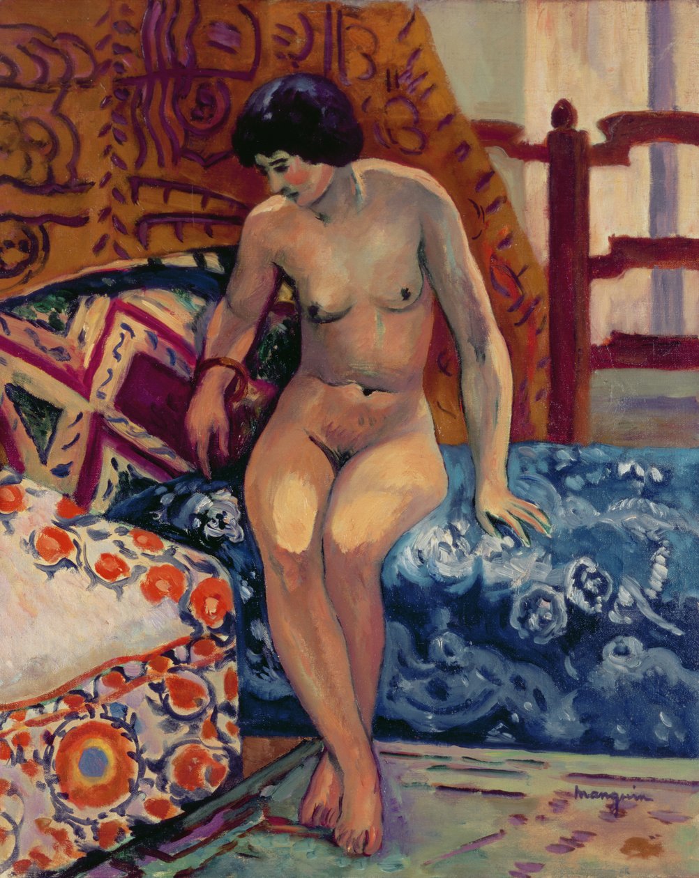 Akt egy oszmánon alkotó: Henri Charles Manguin