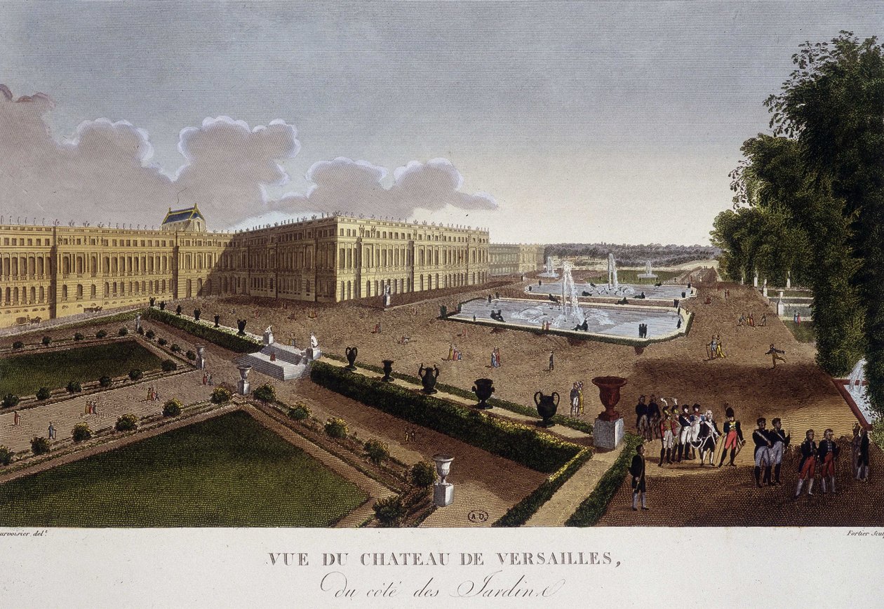Versailles-i kastély a kertek oldalán – Courvoisier „" Párizsi kilátások" című részben alkotó: Henri Courvoisier Voisin