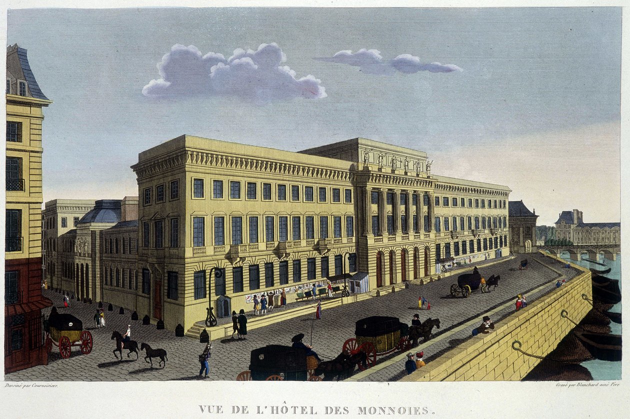Hôtel des Monnins, 1820 körül a Courvoisier 1827-es "" Kilátásai Párizsra" című művében alkotó: Henri Courvoisier Voisin