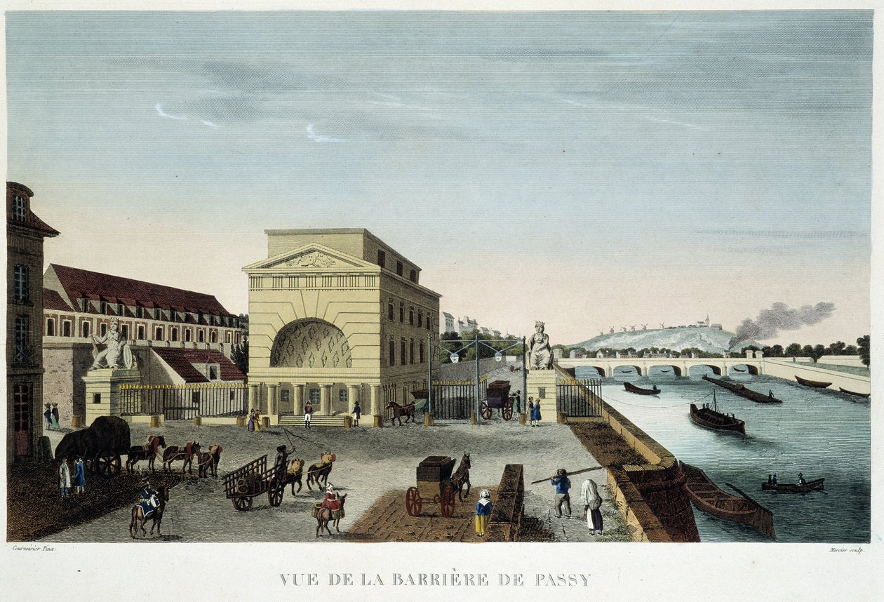 Passy sorompója, 1820 körül Courvoisier „" Párizsi kilátások" című filmben alkotó: Henri Courvoisier Voisin