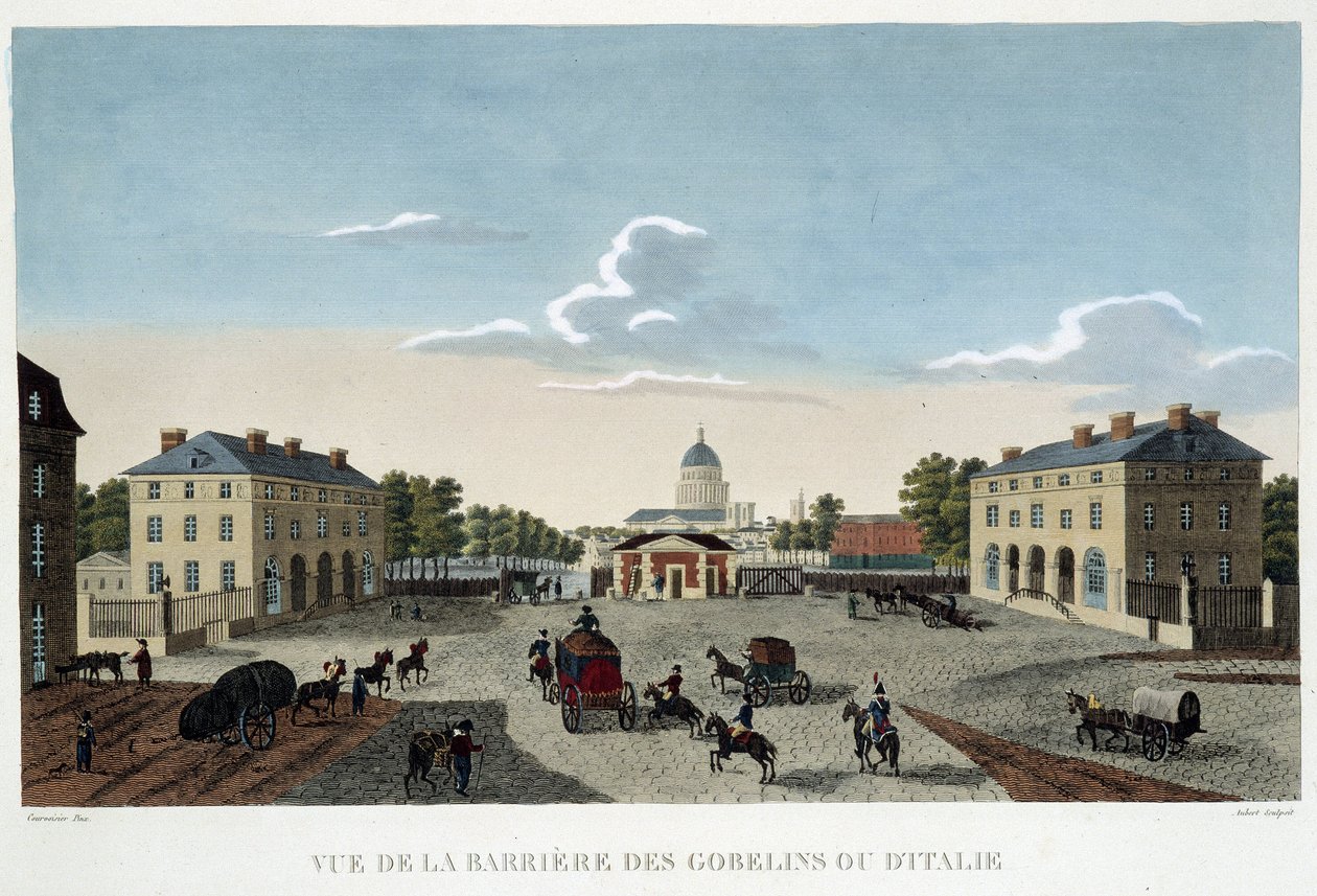 Gobelinek vagy olasz gát, 1820 körül – Courvoisier „Párizsi látképében” alkotó: Henri Courvoisier Voisin