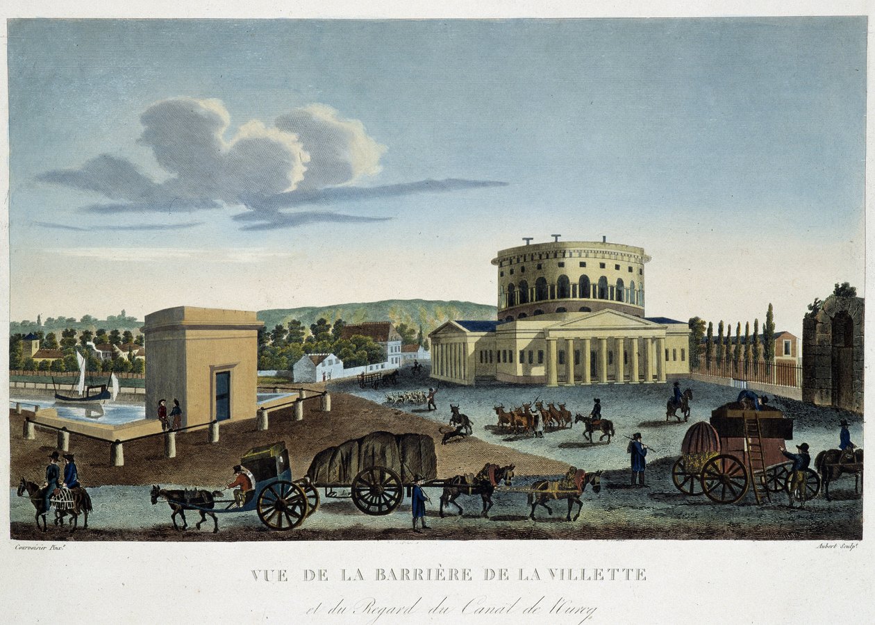 A Barriere de la Villette, 1820 körül – Courvoisier „" Párizsi kilátások" című filmben alkotó: Henri Courvoisier Voisin