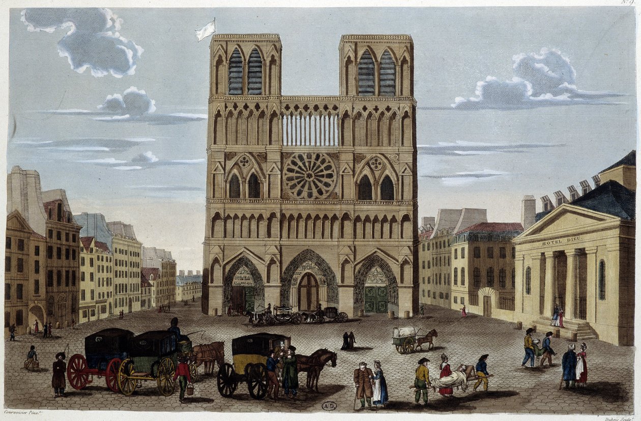 A Notre Dame előtere – Courvoisier „” Párizsi kilátások” című művében alkotó: Henri Courvoisier Voisin