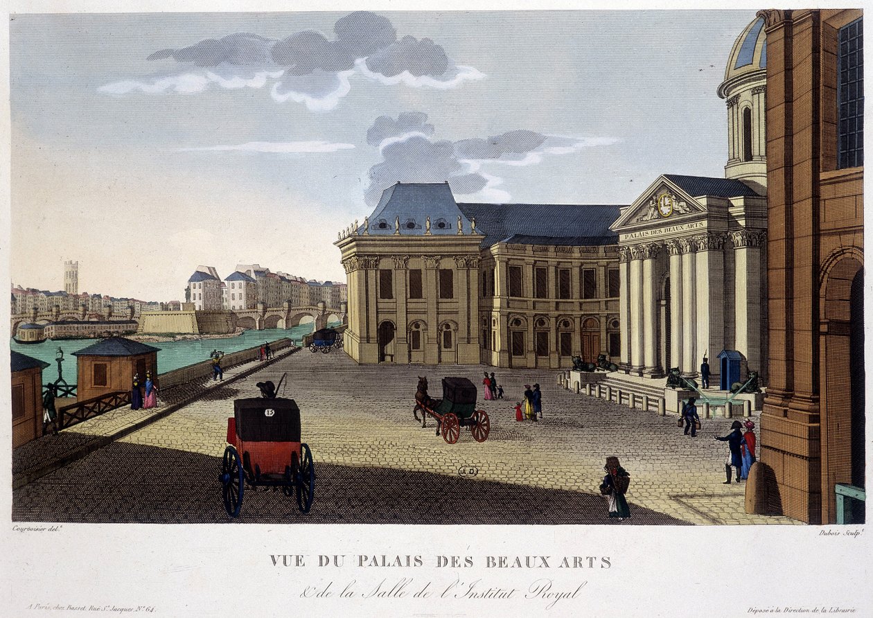 Szépművészeti Palota és az Intézet, 1820 körül – Courvoisier „"Párizsi kilátásai" című filmben alkotó: Henri Courvoisier Voisin