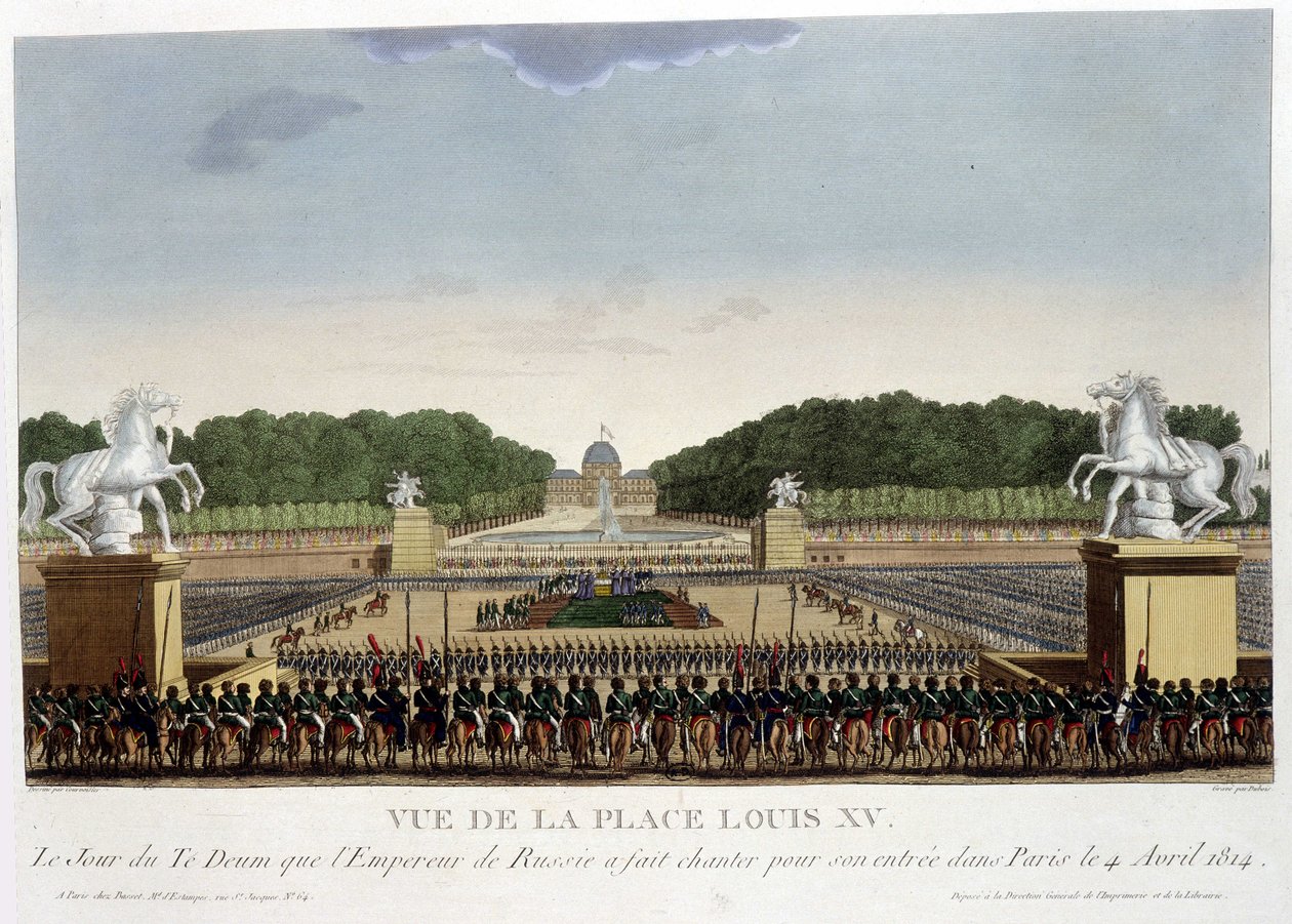 XV. Lajos helye (a Concorde-ból), 1820 körül a Courvoisier 1827 által írt „Vues de Paris”-ban alkotó: Henri Courvoisier Voisin