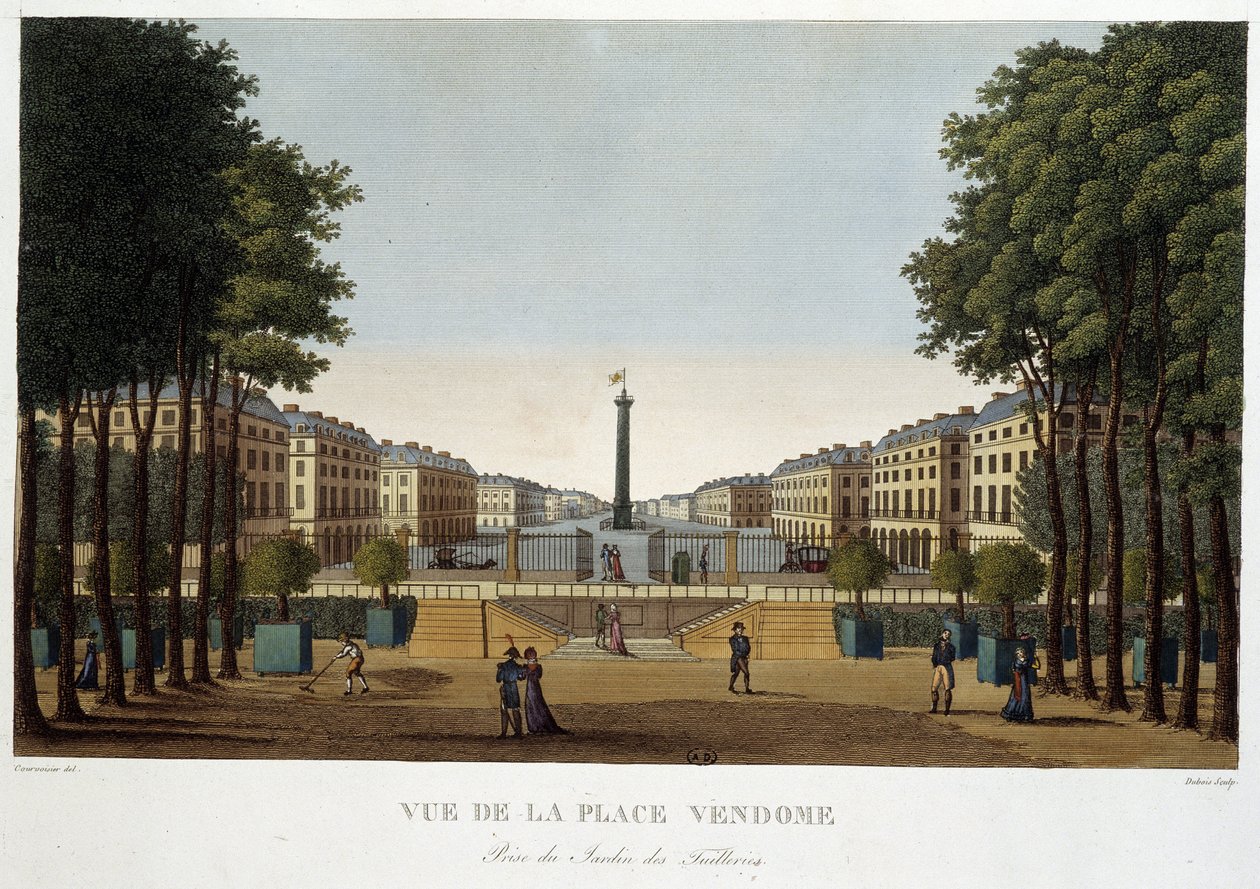 Place Vendôme, kilátás a kertre – Courvoisier Párizs alkotó: Henri Courvoisier Voisin