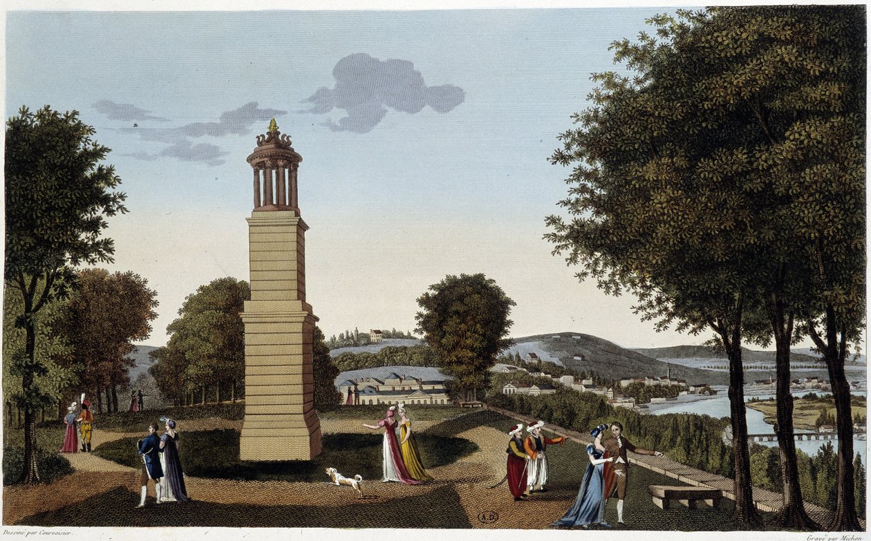 Kilátás St Cloudra és környékére – Courvoisier „” Vues de Paris” című művében alkotó: Henri Courvoisier Voisin