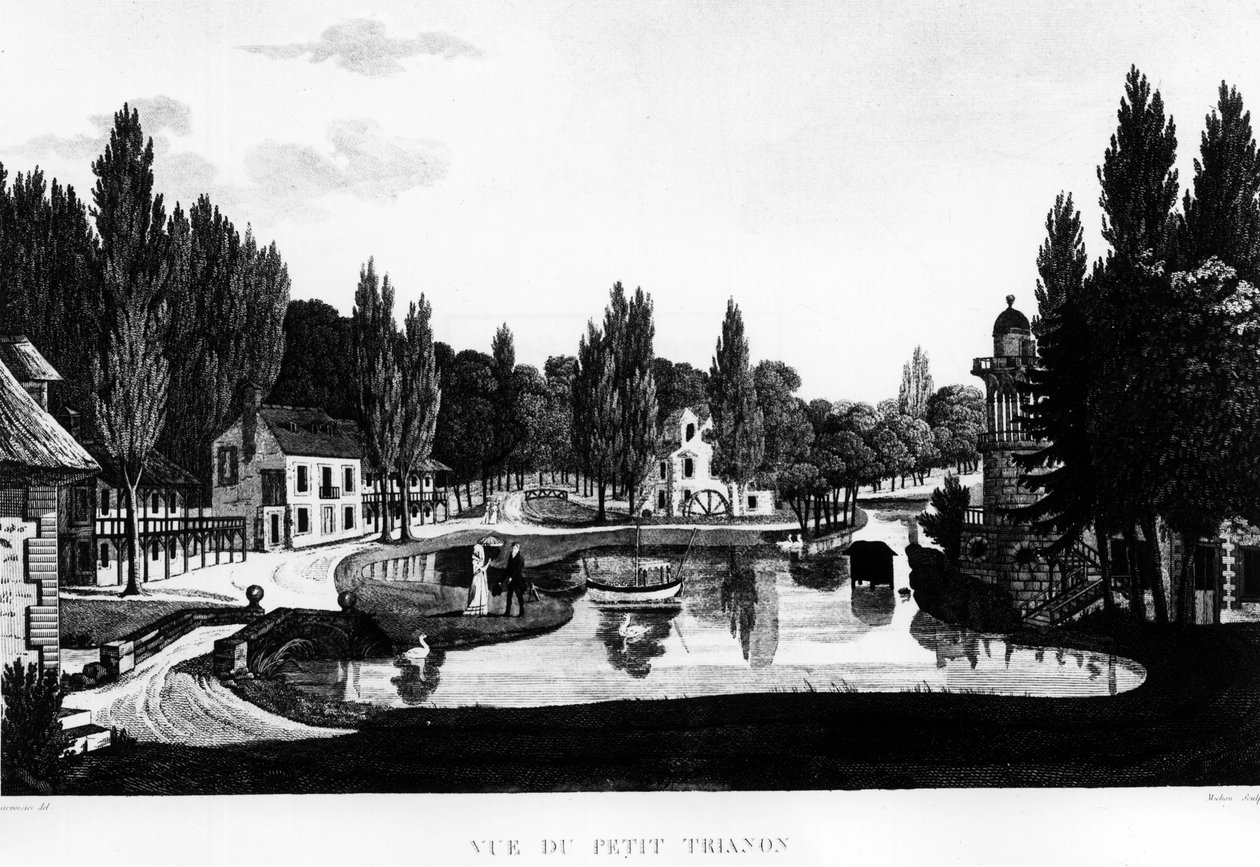 A versailles-i Peer Trianon látképe – Courvoisier rajza alkotó: Henri Courvoisier Voisin