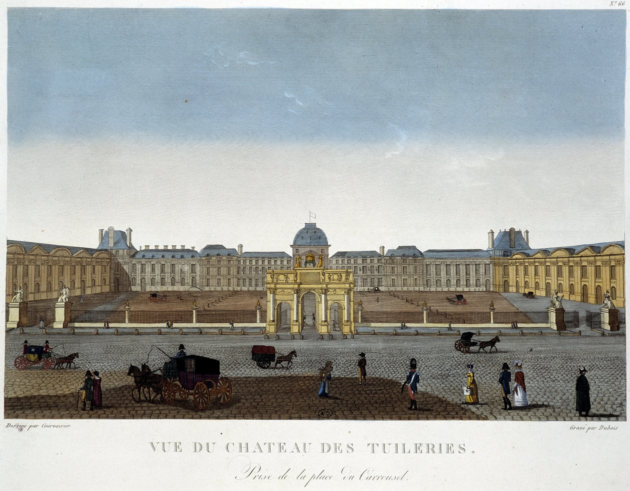Kilátás a Chateau des Tuileries-ra – Courvoisier „" Párizsi kilátások" című részben alkotó: Henri Courvoisier Voisin