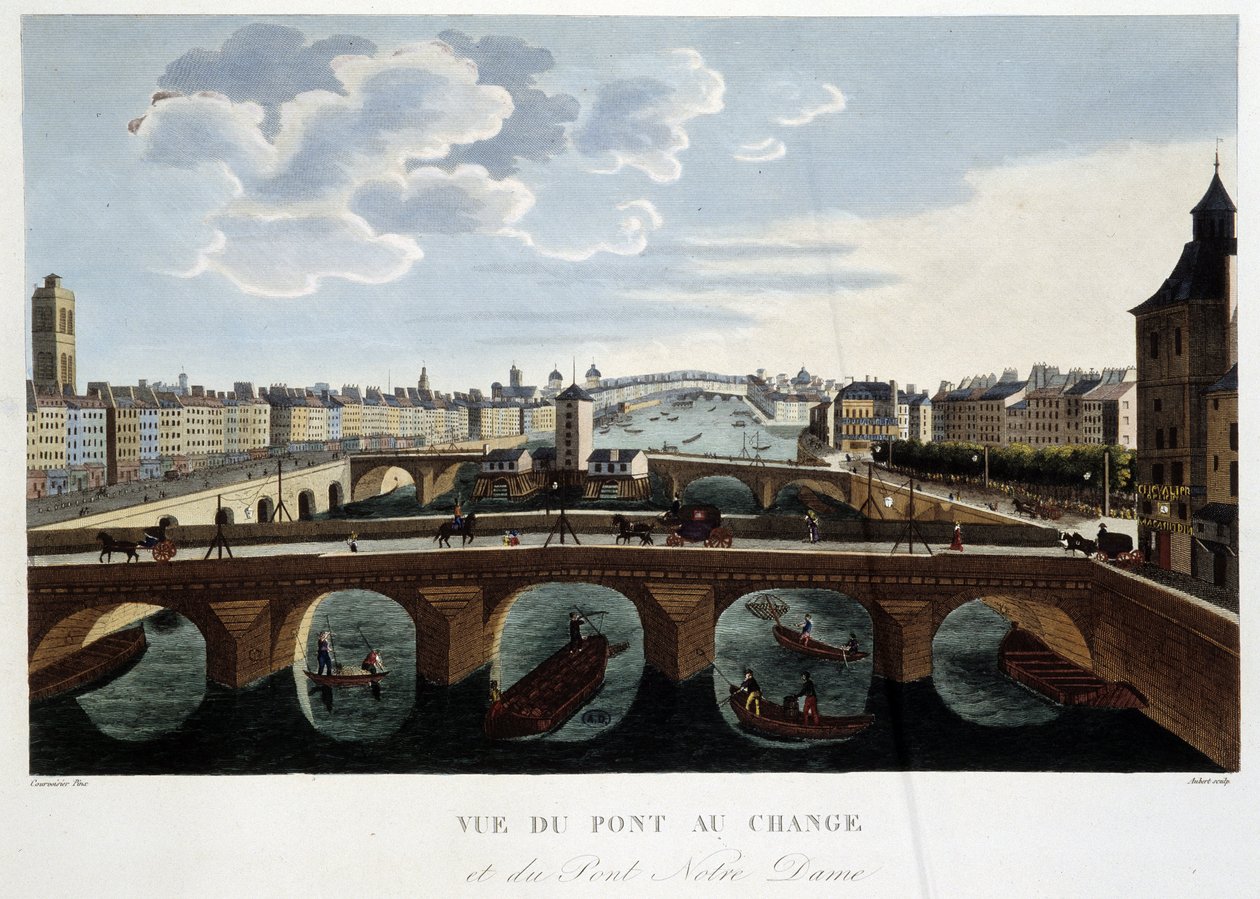 Kilátás a Pont au Change-re – Courvoisier „"Párizsi kilátásai" című részben alkotó: Henri Courvoisier Voisin