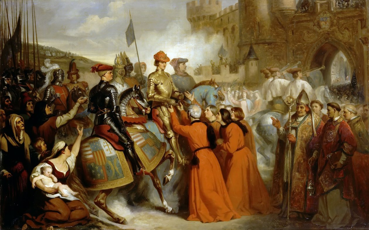 VII. Károly belépése Rouenba, 1449. november 10 alkotó: Henri Decaisne