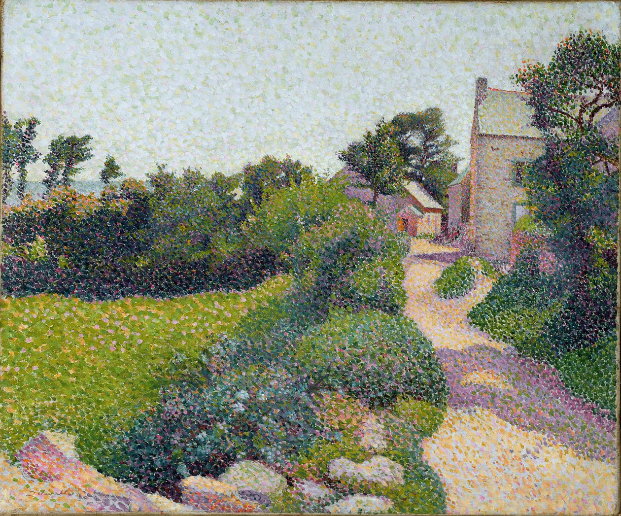 The Road in Sunlight, 1887 körül (olaj, vászon) alkotó: Henri Delavallee