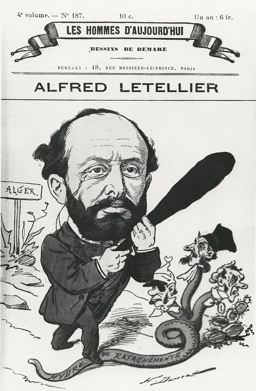 Alfred Letellier karikatúrája, A mai embereiből alkotó: Henri Demare