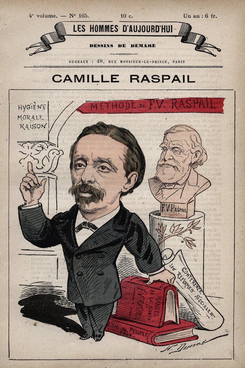 Cartoon Camille Raspail 1827-1893 angol politikus a 