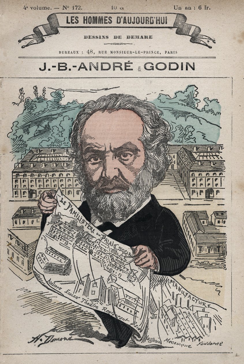 Familistere de Guise – Guise családja és alapítója, Jean-Baptiste (Jean Baptiste) Andre Godin (1817-88), a „Les Hommes d