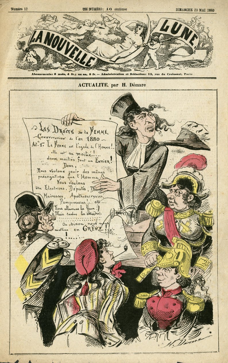 Henri Demare (1846-1888) illusztrációja a La Nouvelle Lune borítójára alkotó: Henri Demare