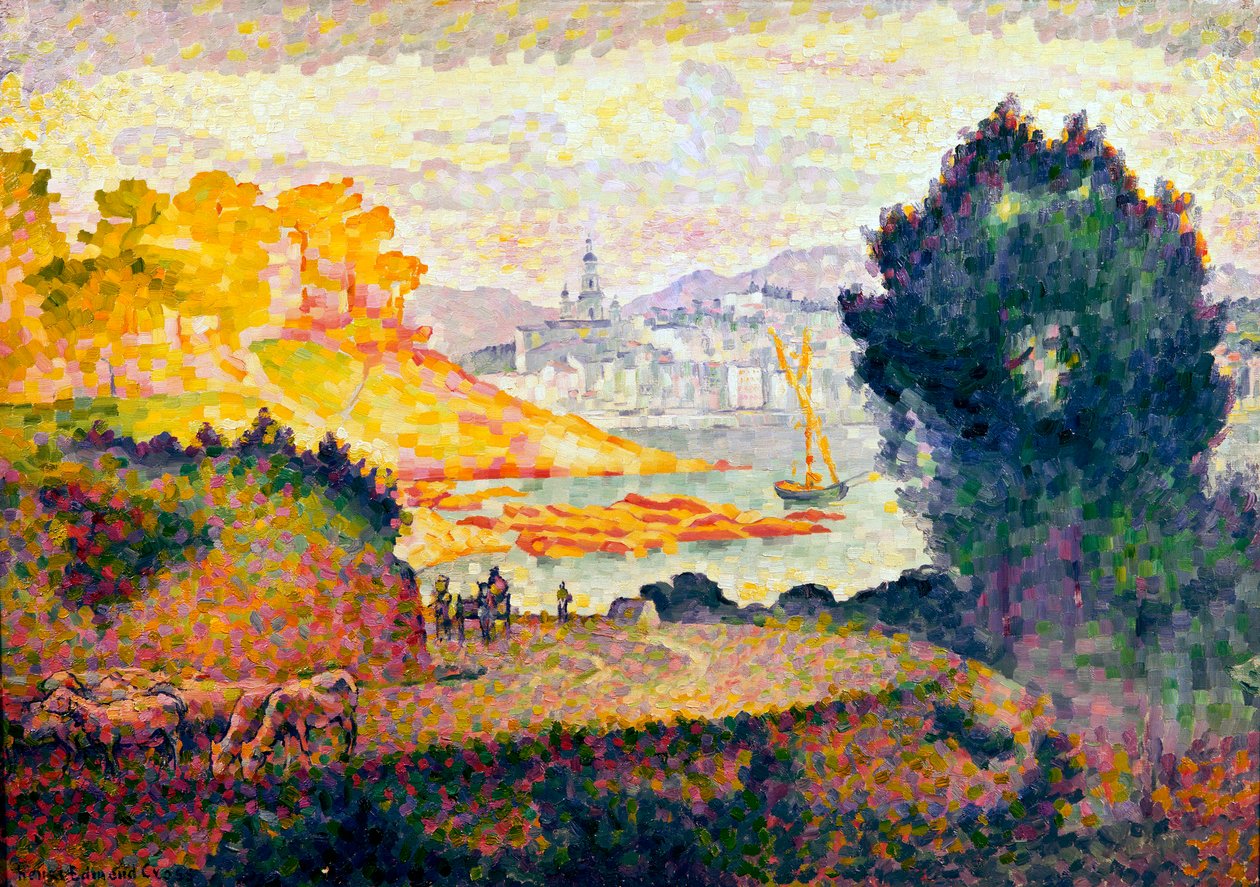 Menton nézete, 1899-1900 alkotó: Henri Edmond Cross