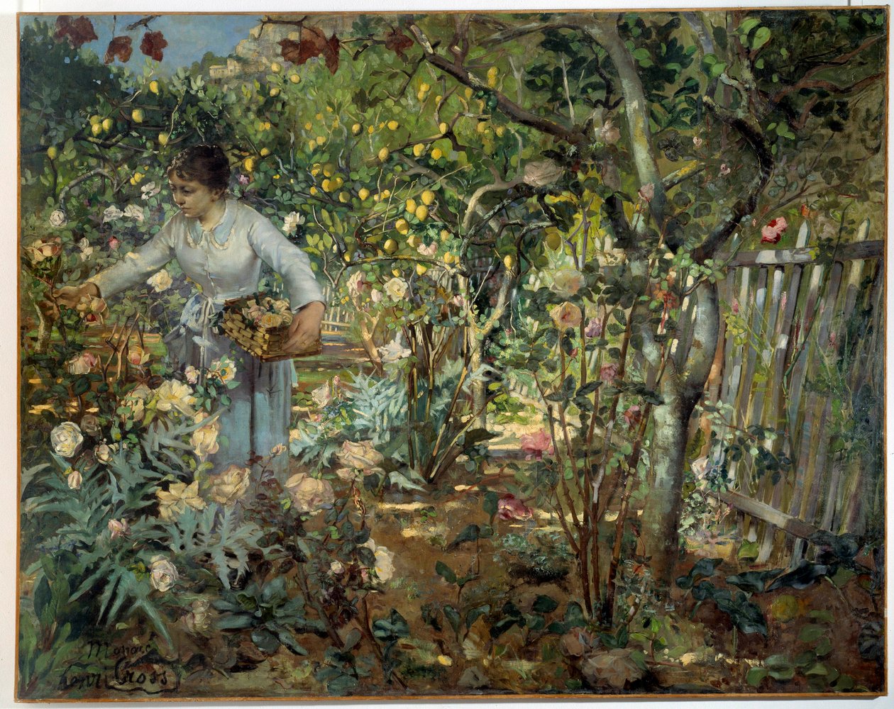 Rózsakert Monacóban Cross Henri Delacroix Dit Cross festménye (Henri Edmond Cross) (1856-1910) alkotó: Henri Edmond Cross