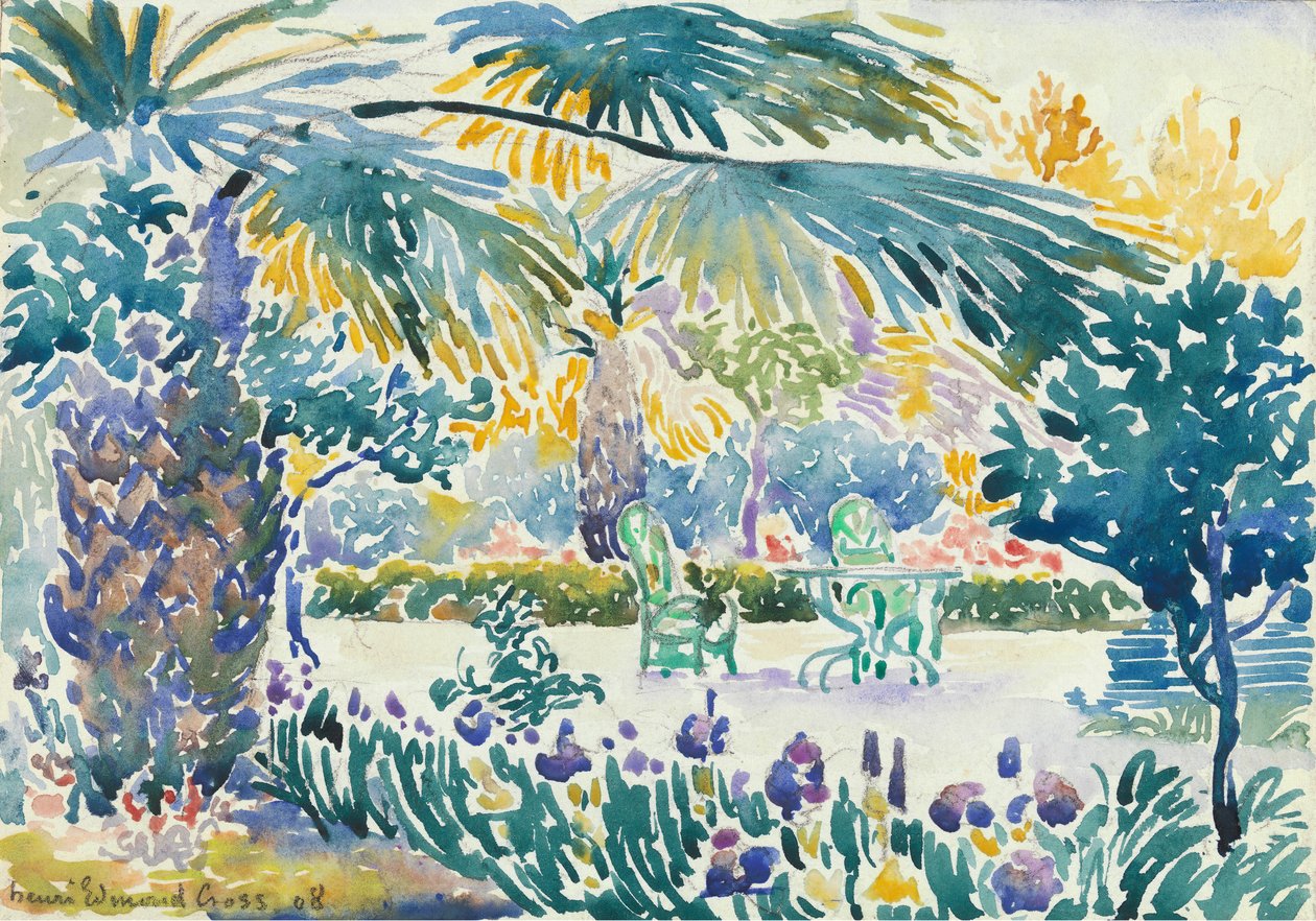 A festő kertje Saint Clairben, 1908. alkotó: Henri Edmond Cross