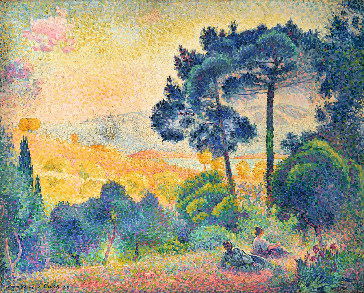 Provence-i táj, 1898. alkotó: Henri Edmond Cross