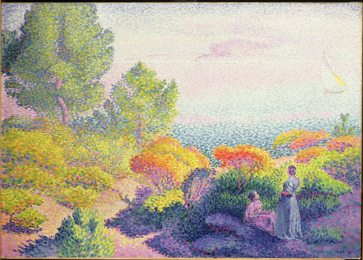 Táj két nővel, 1895 alkotó: Henri Edmond Cross