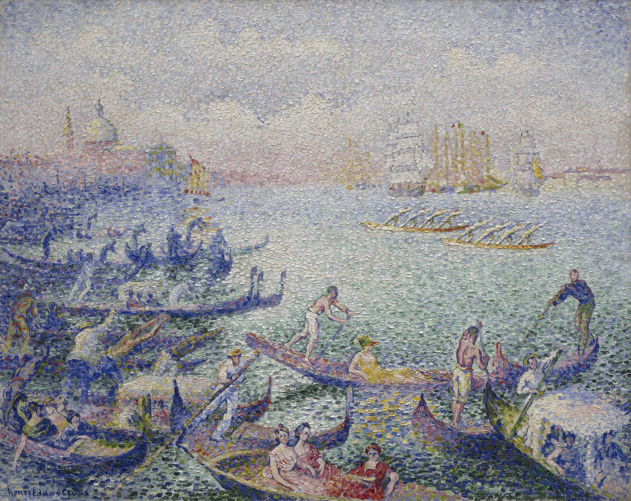 Regatta Velencében, 1903. szeptember - 1904. január alkotó: Henri Edmond Cross