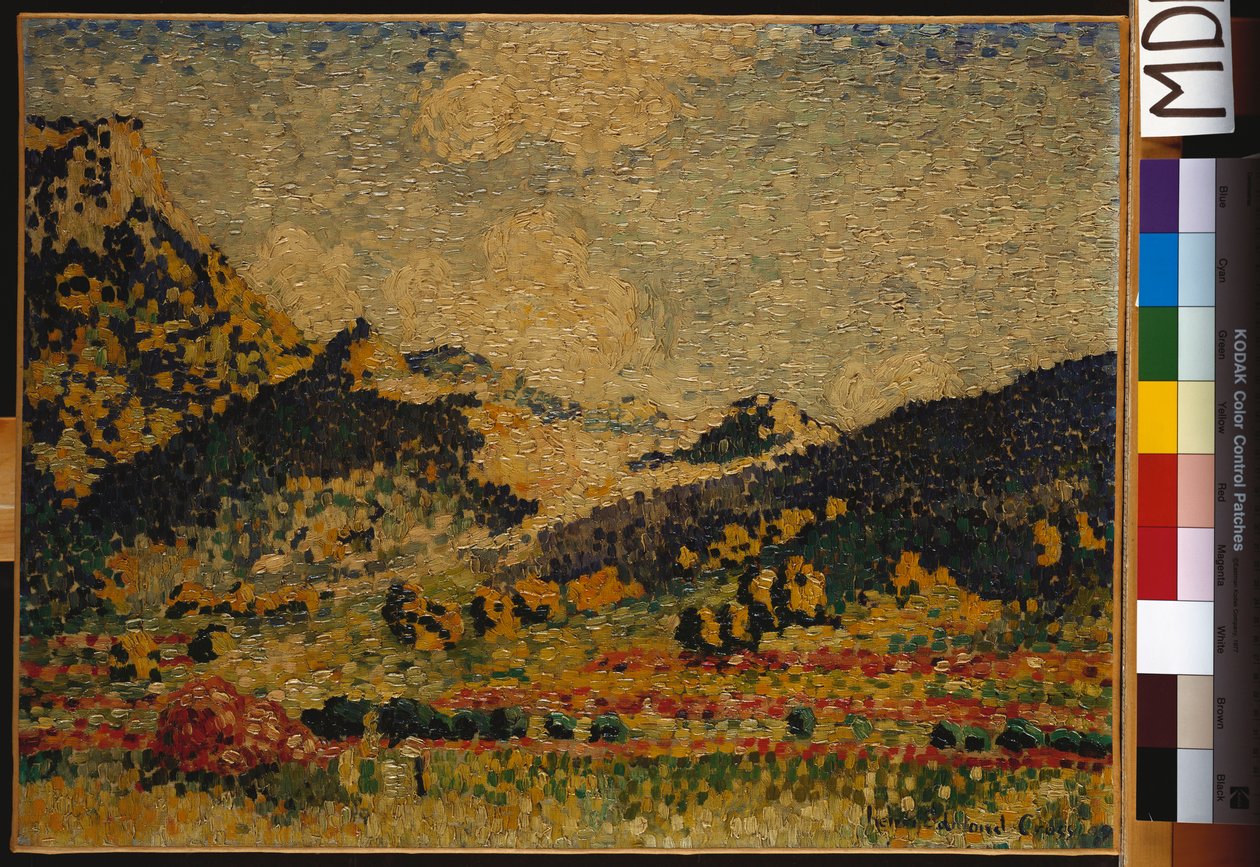 Tanulmány a "Kis mauréziai hegységhez", 1909 alkotó: Henri Edmond Cross