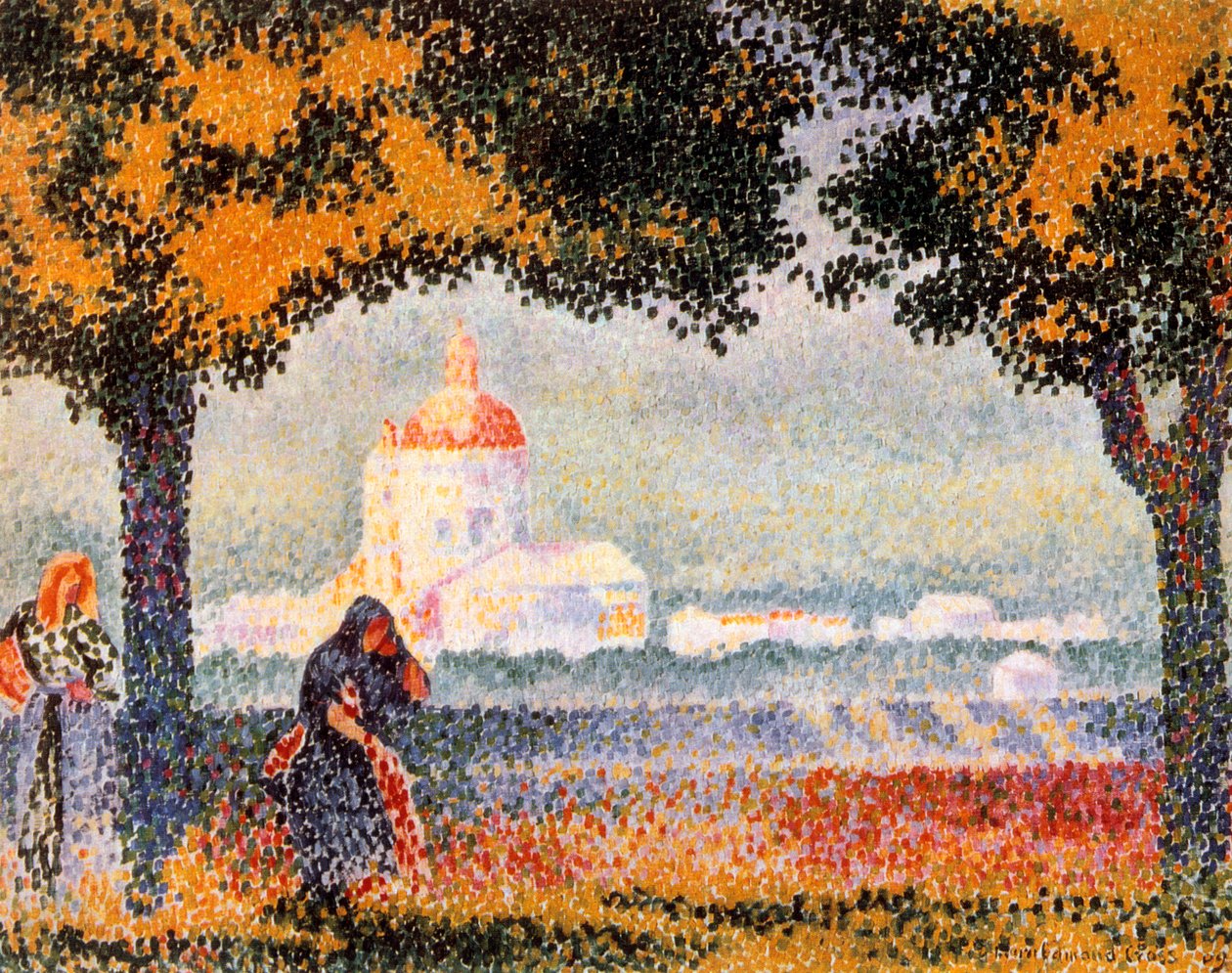 A Santa Maria degli Angeli templom Assisi közelében, 1909 alkotó: Henri Edmond Cross
