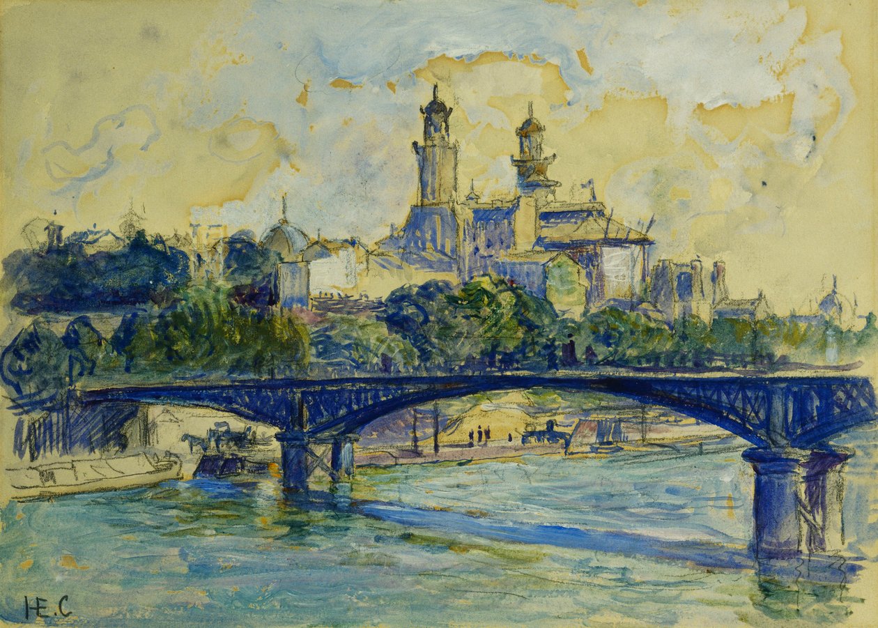 A Szajna a Trocadero előtt; La Seine devant Le Trocadero, alkotó: Henri Edmond Cross