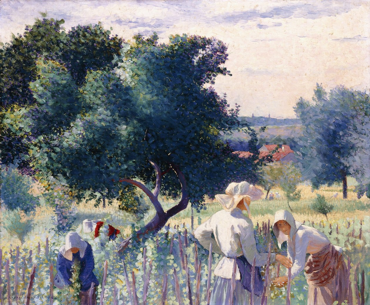 Szőlőkötő nők, 1890 alkotó: Henri Edmond Cross
