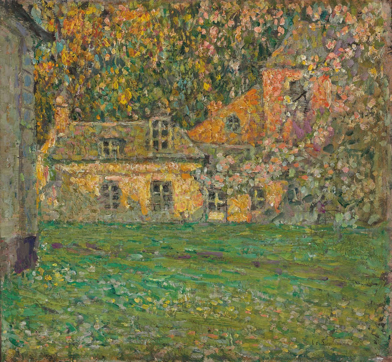 Virágzó fák; virágzó fák alkotó: Henri Eugene Augustin Le Sidaner