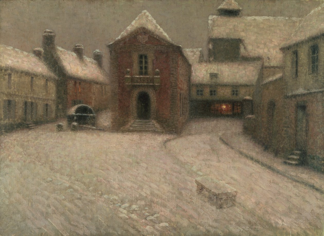 Gerberoy Under the Snow (olaj, vászon) alkotó: Henri Eugene Augustin Le Sidaner