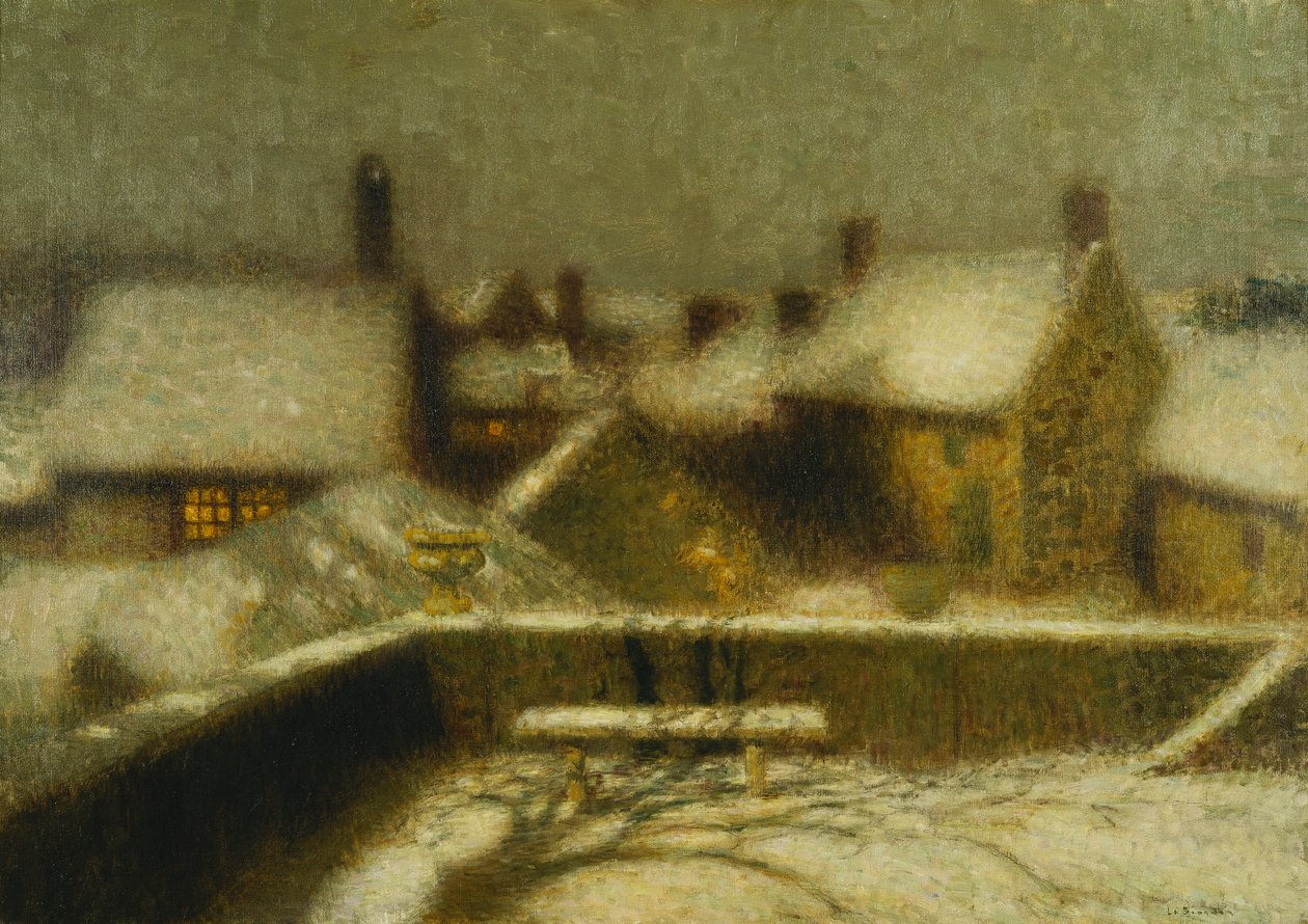 Gerberoy a hóban; Gerberoy Sous la Neige, 1900 körül (olaj, vászon) alkotó: Henri Eugene Augustin Le Sidaner