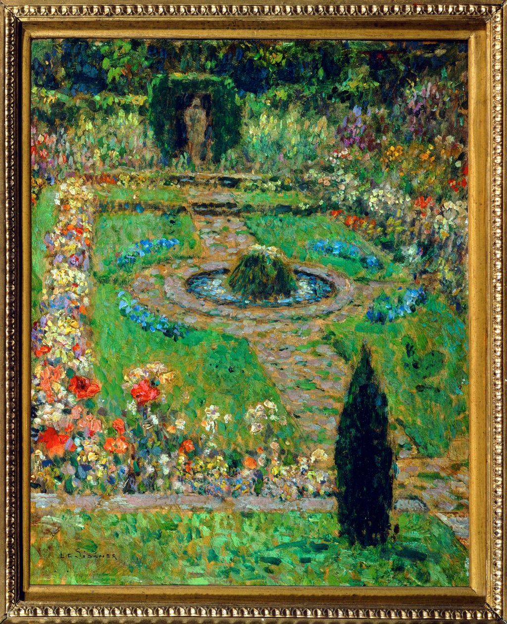 Hampton Court (festmény vászonra) alkotó: Henri Eugene Augustin Le Sidaner