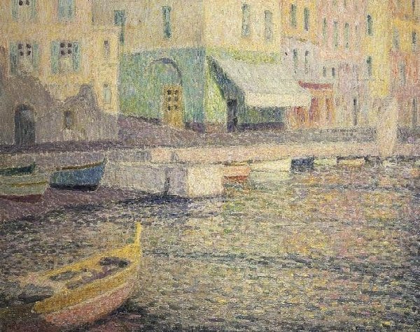 Villefranche Sur Mer kikötője alkotó: Henri Eugene Augustin Le Sidaner