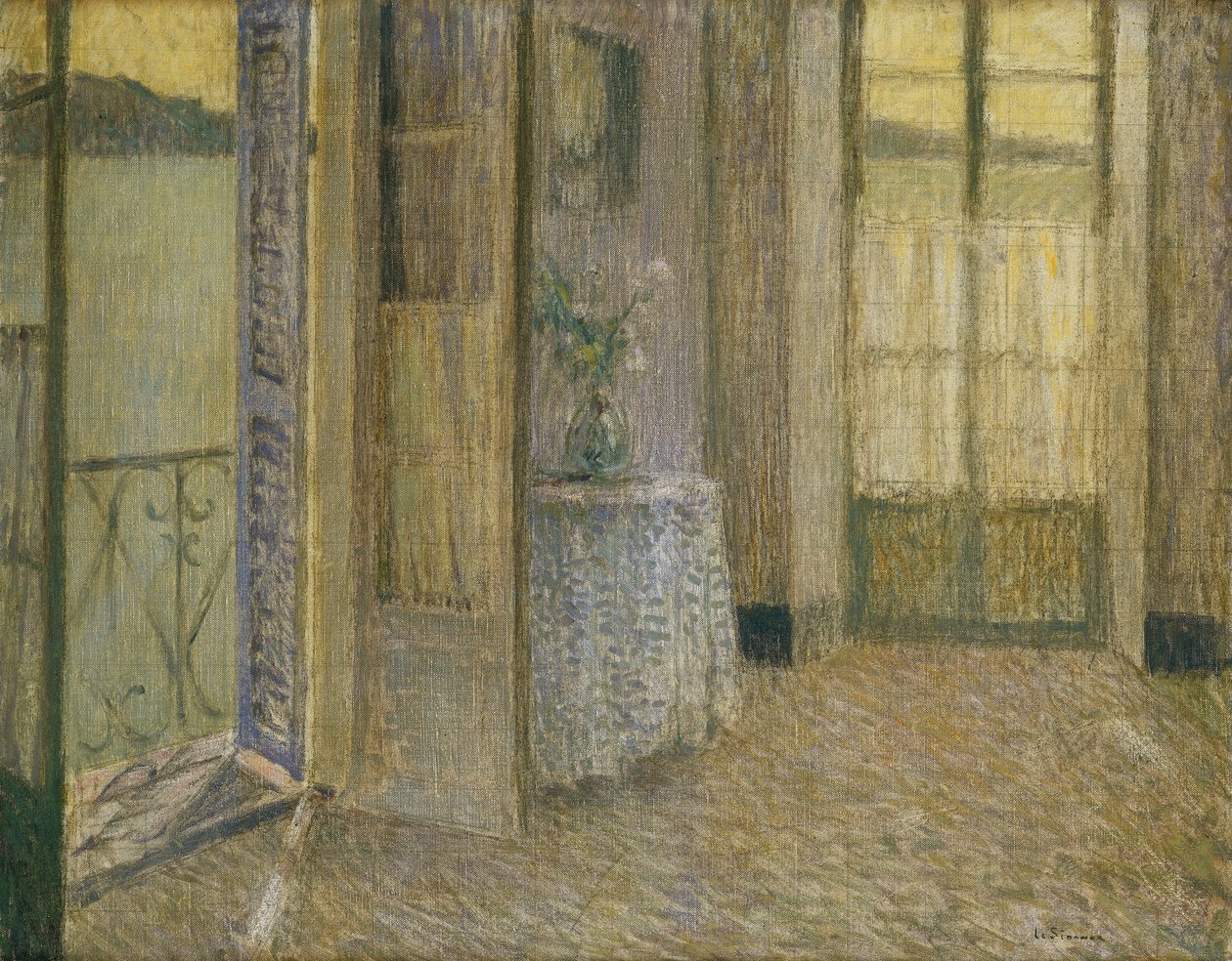 A kék szoba, Villefranche-sur-Mer; A kék szoba, Villefranche sur Mer alkotó: Henri Eugene Augustin Le Sidaner