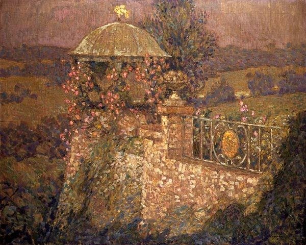 The Corner Pavilion, 1910 körül (olaj, vászon) alkotó: Henri Eugene Augustin Le Sidaner