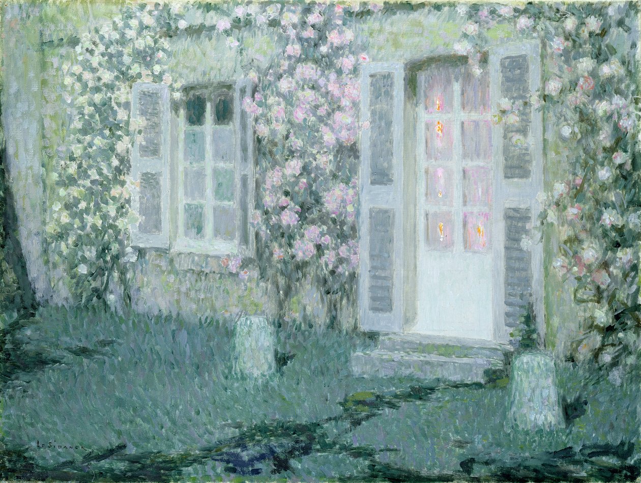 A ház rózsákkal, 1936 alkotó: Henri Eugene Augustin Le Sidaner