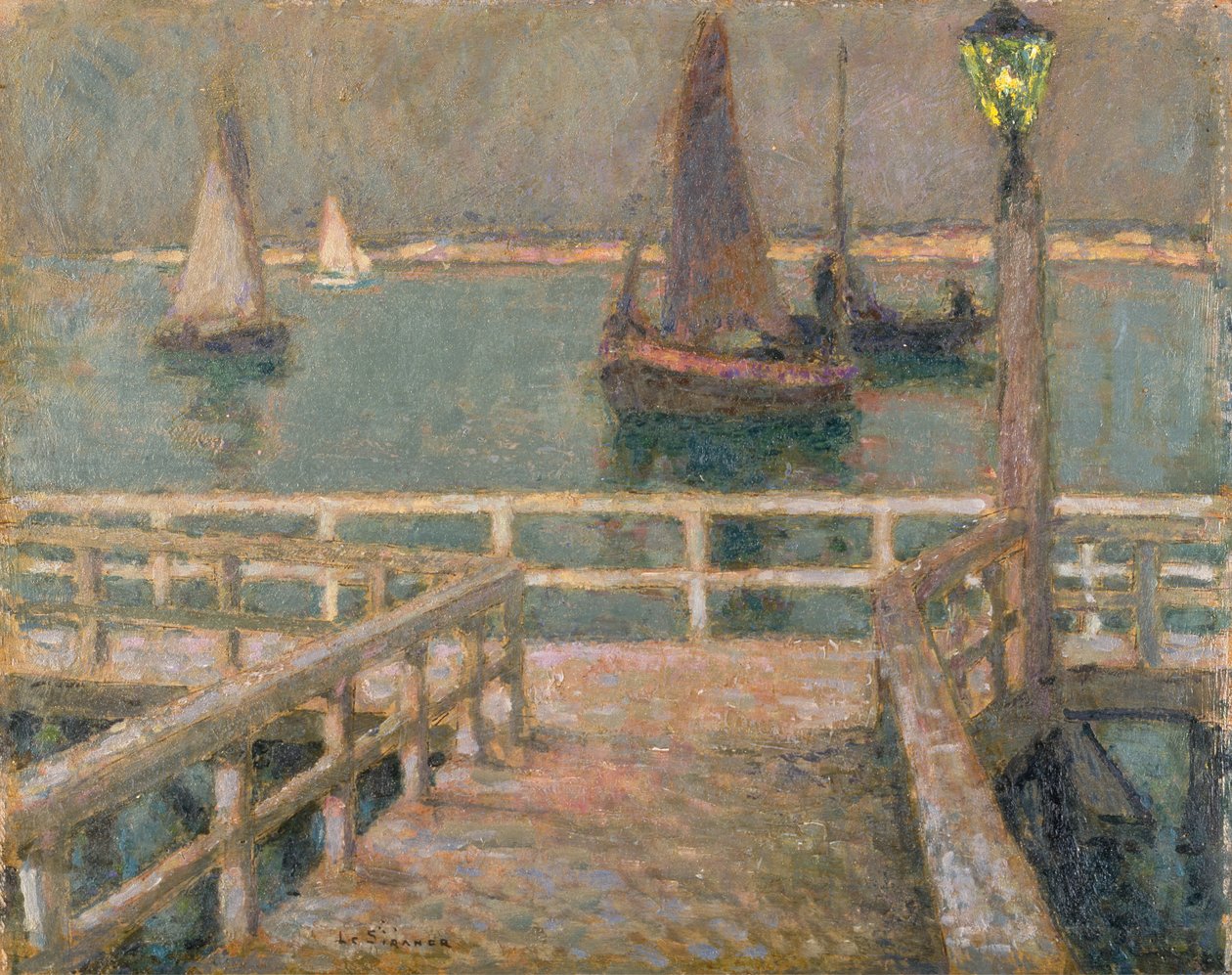 A móló (olaj) alkotó: Henri Eugene Augustin Le Sidaner