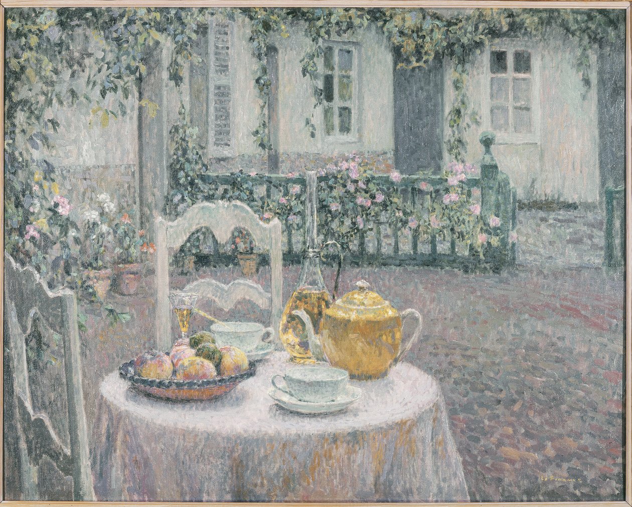 A rózsaszín terítő alkotó: Henri Eugene Augustin Le Sidaner