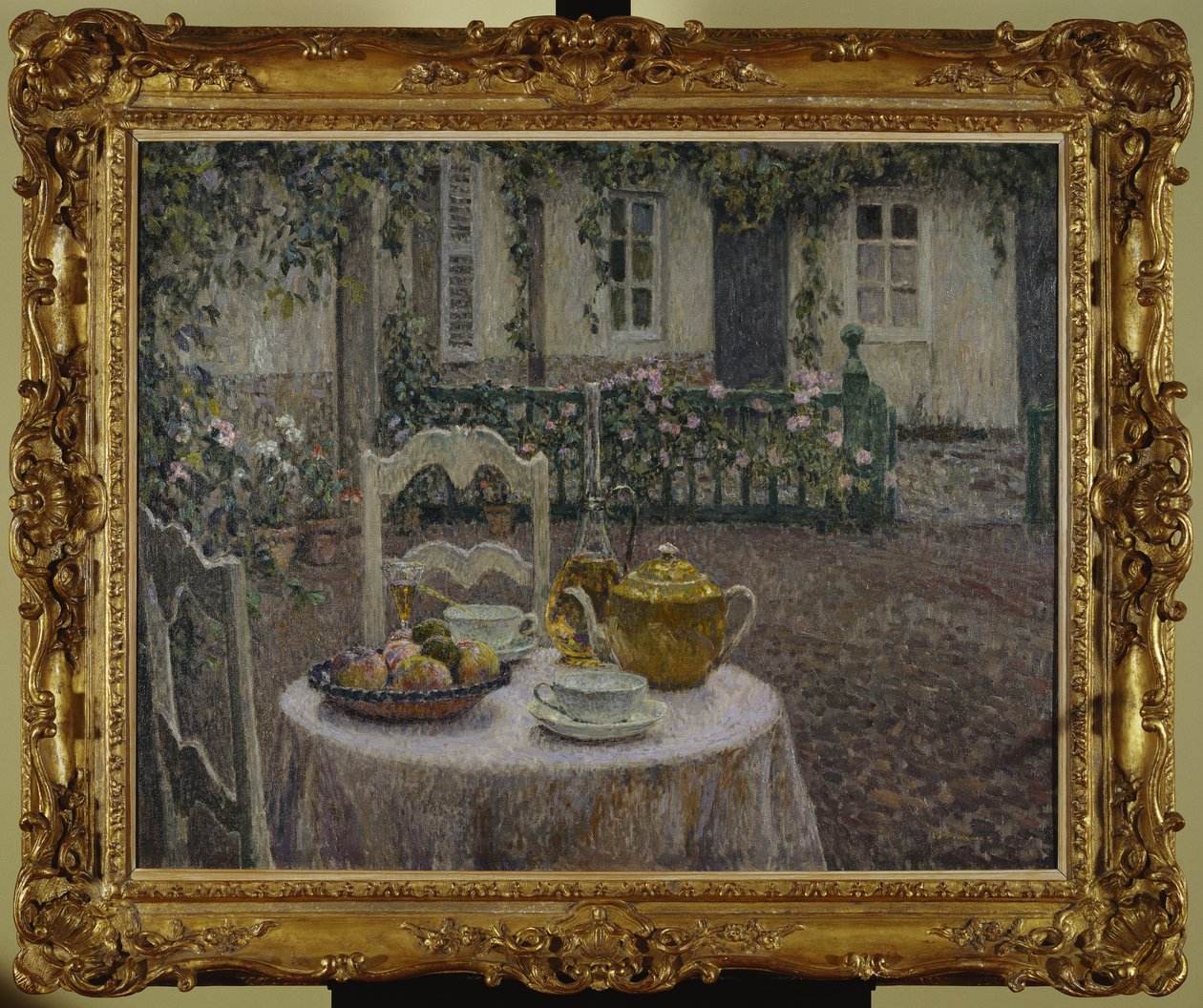 A rózsaszín terítő alkotó: Henri Eugene Augustin Le Sidaner