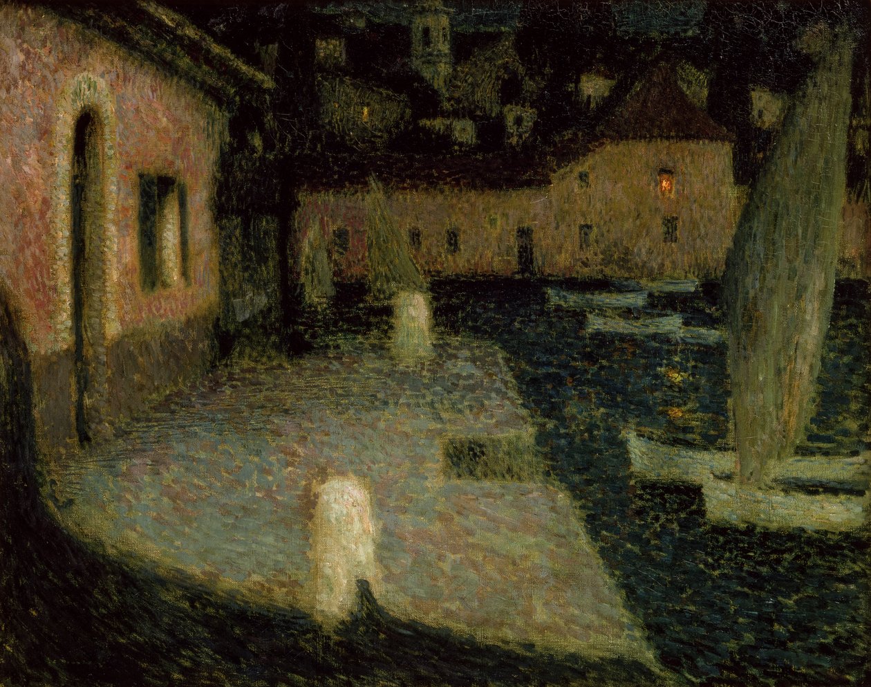 A kis kikötő, Alkonyat (olaj, vászon) alkotó: Henri Eugene Augustin Le Sidaner