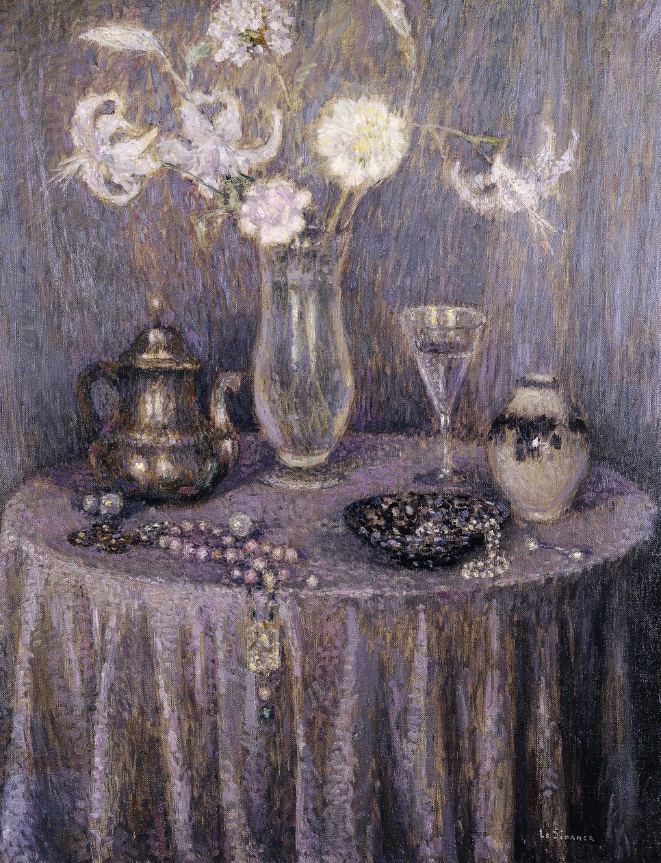 Az asztal, szürke harmónia; La Table, Harmonie Grise alkotó: Henri Eugene Augustin Le Sidaner