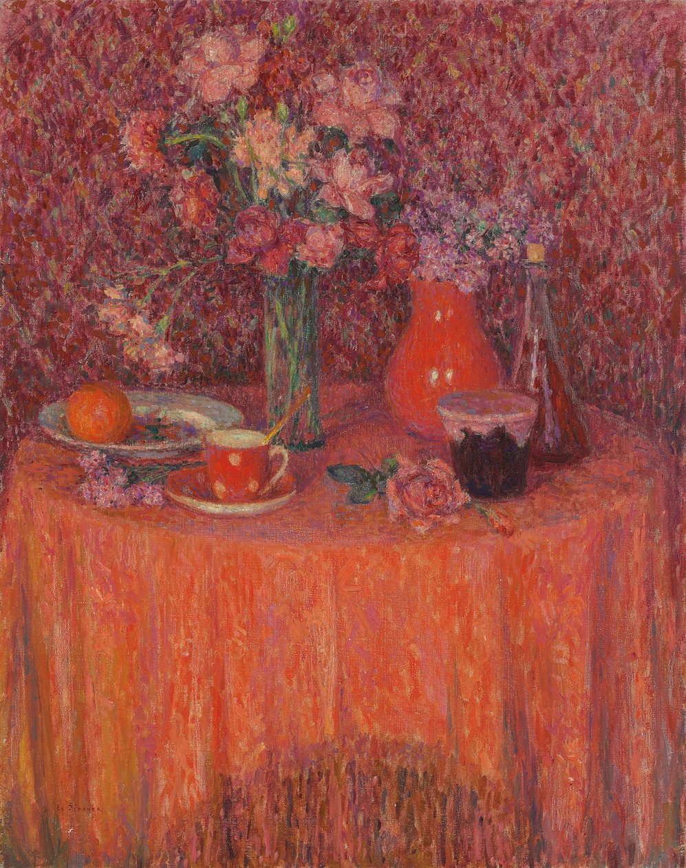 Az asztal, Harmónia pirosban; Le Table, Harmonie Rouge alkotó: Henri Eugene Augustin Le Sidaner