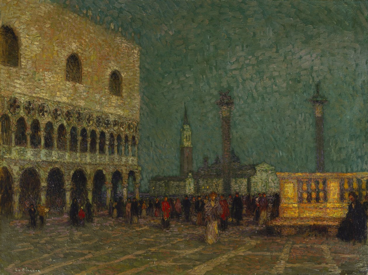 Velence, Szent Márk tér, 1914 körül (olaj, vászon) alkotó: Henri Eugene Augustin Le Sidaner