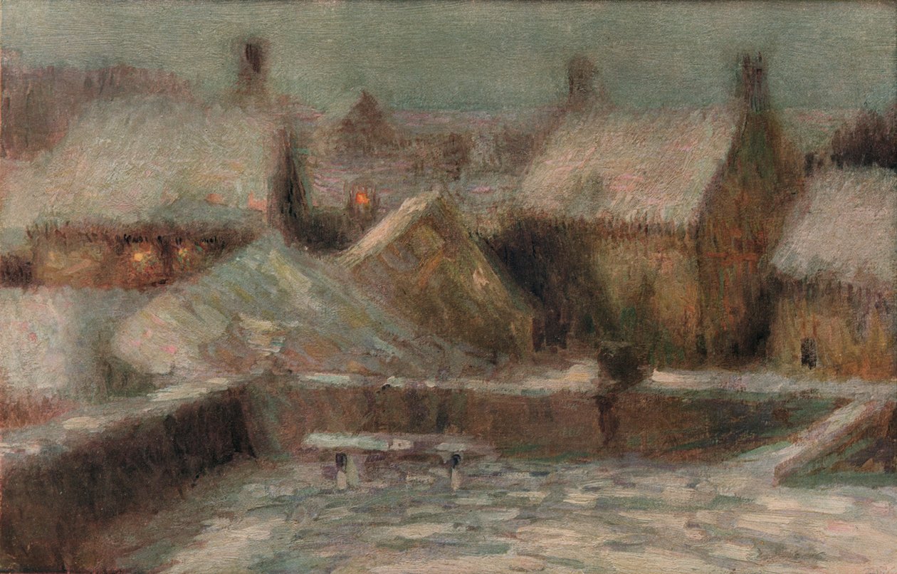 Havas jelenet este, c1901 alkotó: Henri Eugene Le Sidaner