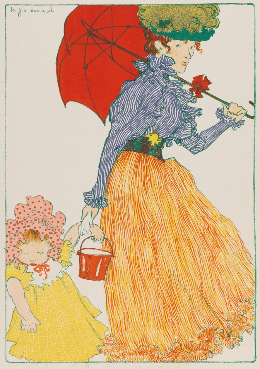 A téren, 1897. alkotó: Henri Jacques Edouard Evenepoel
