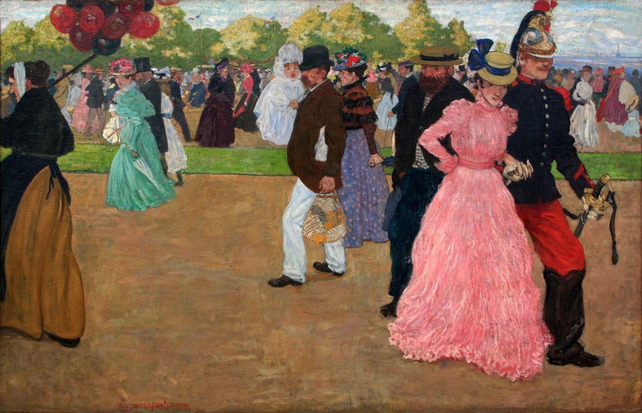 Vasárnapi séta a Bois de Boulogne-ban alkotó: Henri Evenepoel