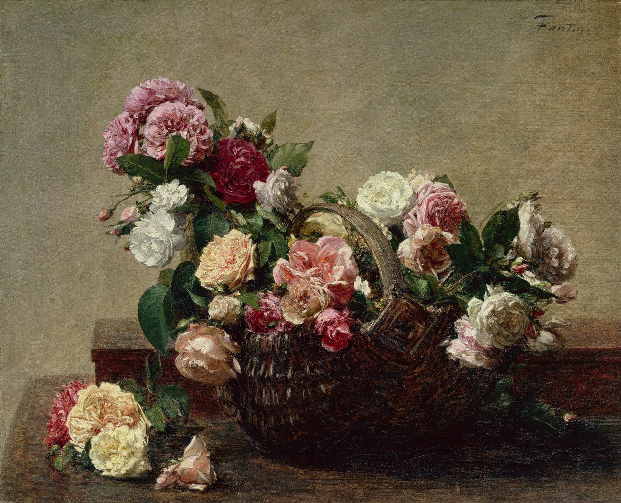 Rózsakosár alkotó: Ignace Henri Jean Fantin Latour